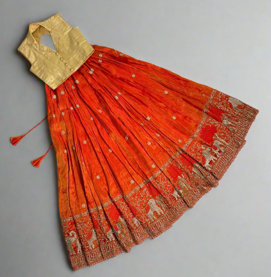 Zari Tara - Orange collar set