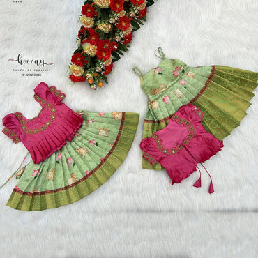 GREEN PICHWAI OVERCOAT