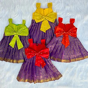 Unveiling Elegance: The Kanchipuram Silk Bow Dress