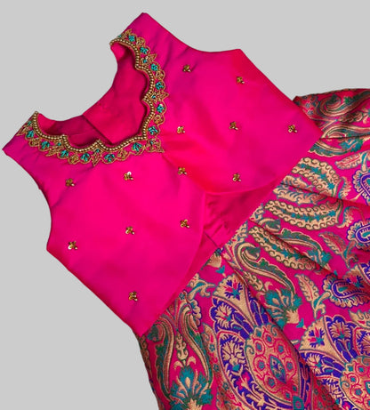 Pink banarasi