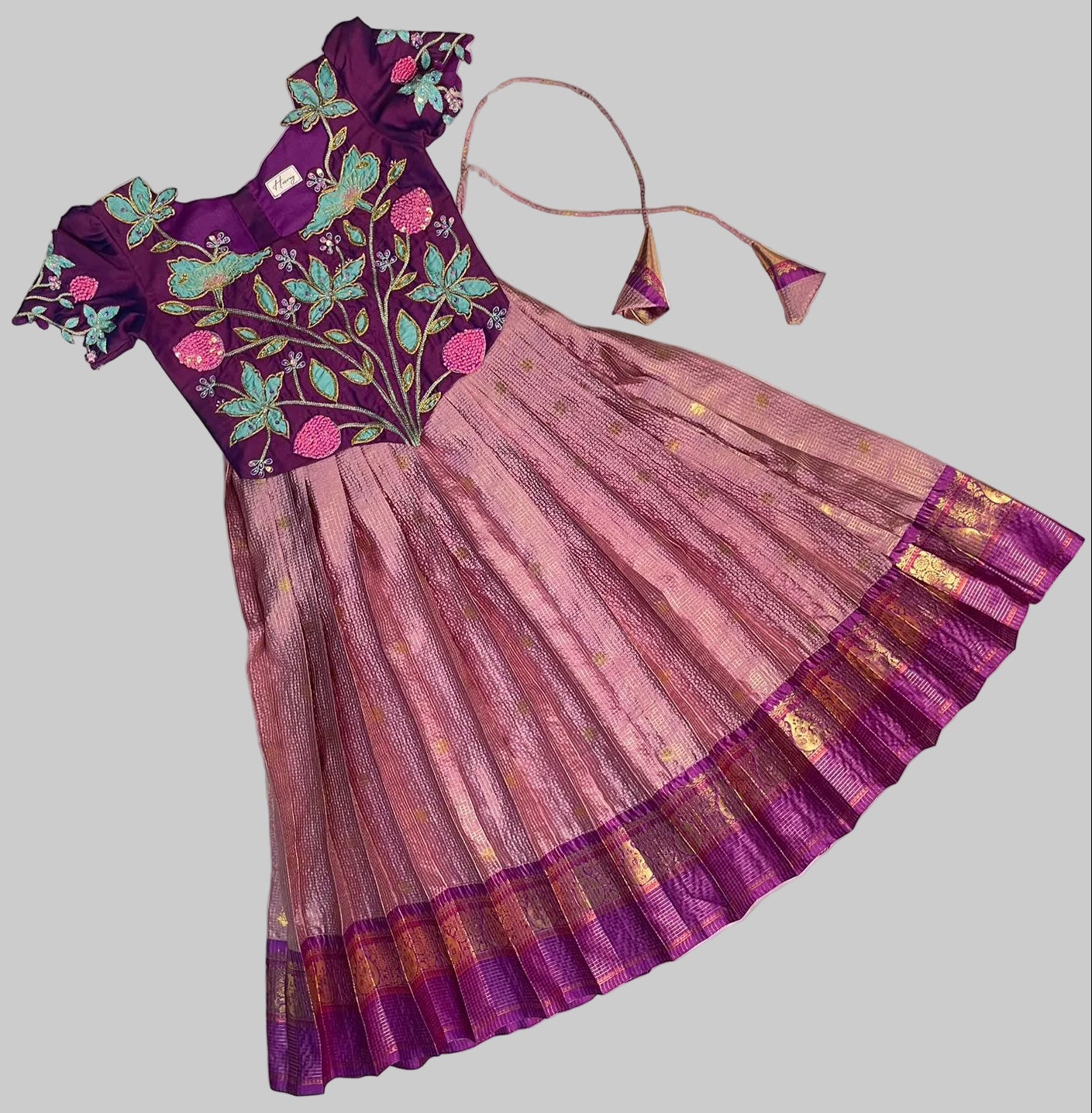 RoseGold Kanchi Pattu