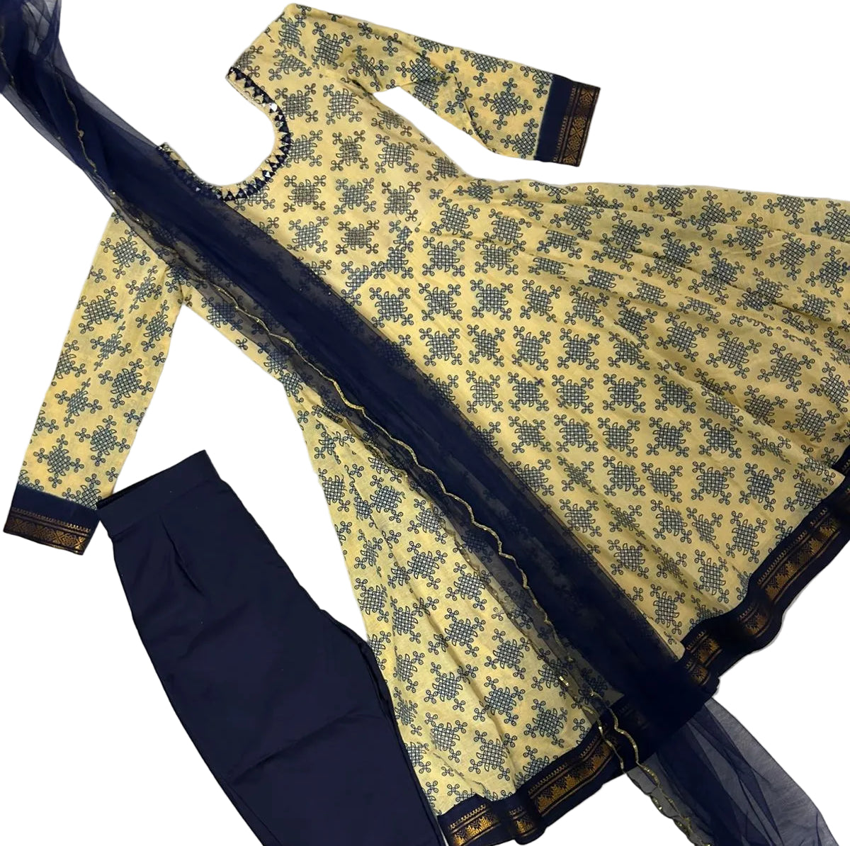 Kolam tales - Umbrella kurti set