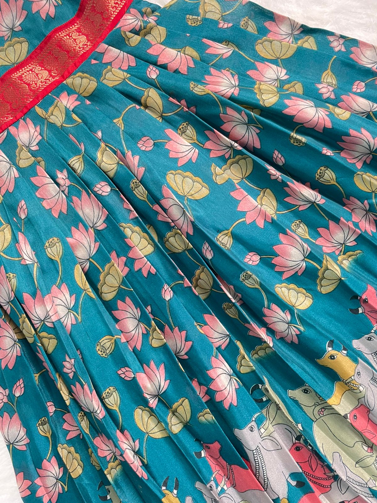 Lotus Meadows Blue Gown