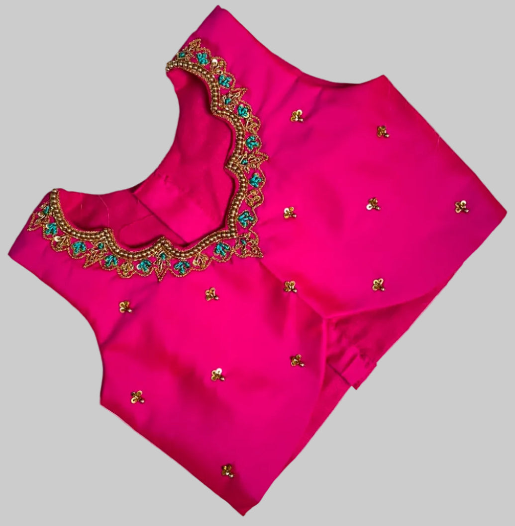 Pink banarasi