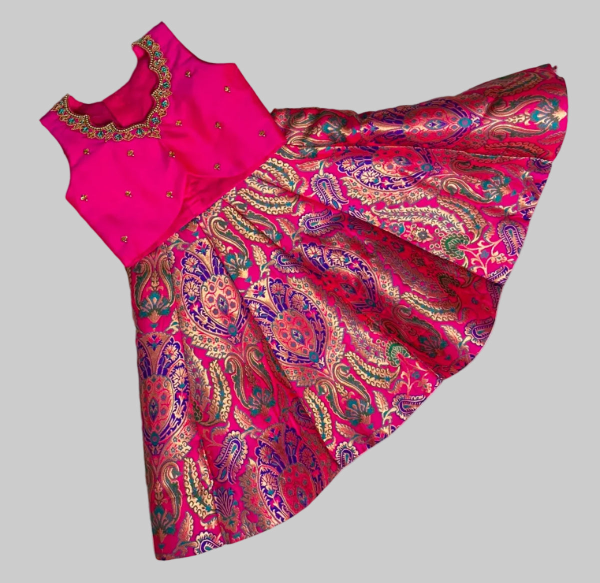 Pink banarasi