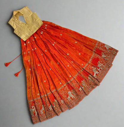 Zari Tara - Orange collar set