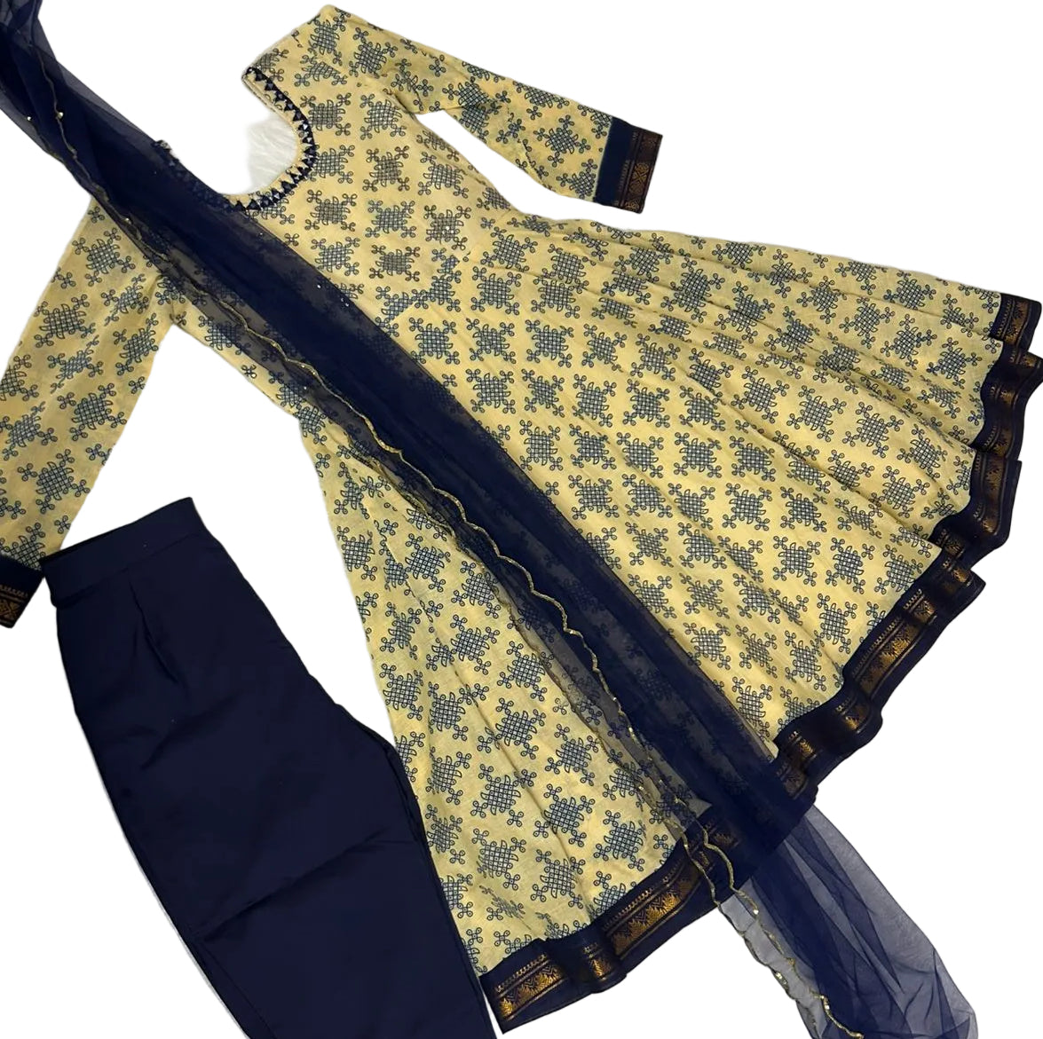 Kolam tales - Umbrella kurti set